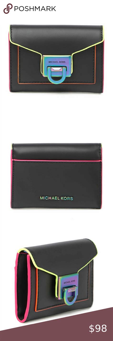 michael kors manhattan wallet white|Michael Kors manhattan black iridescent.